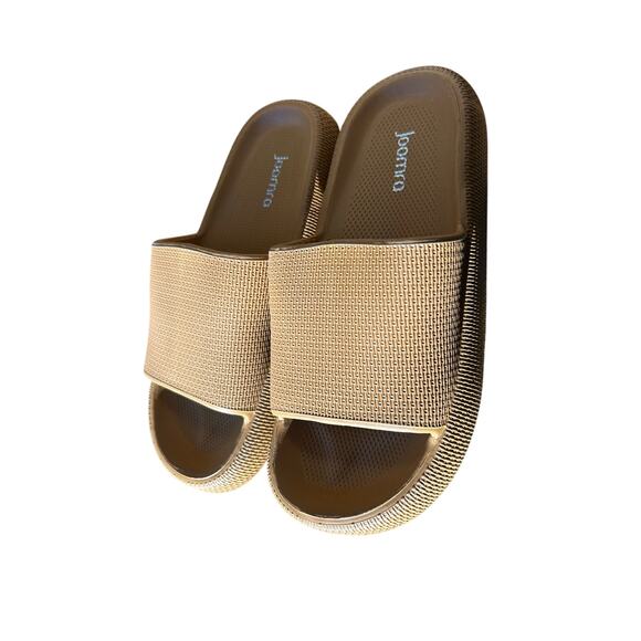 Joomra Unisex Brown Cloud Slides Arch Support Quick-Dry Slippers Sz 42-43 main image 7